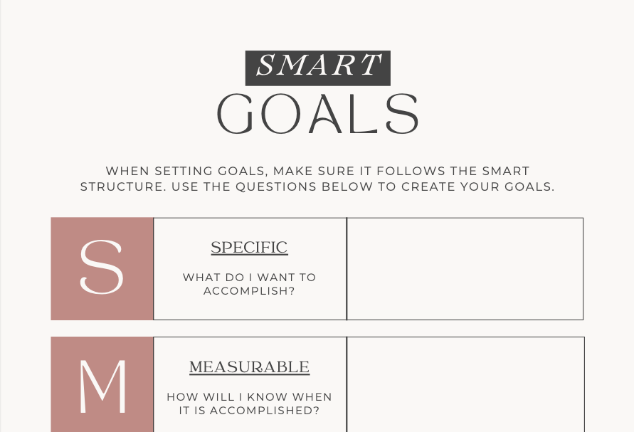 SMART Goals Worksheet