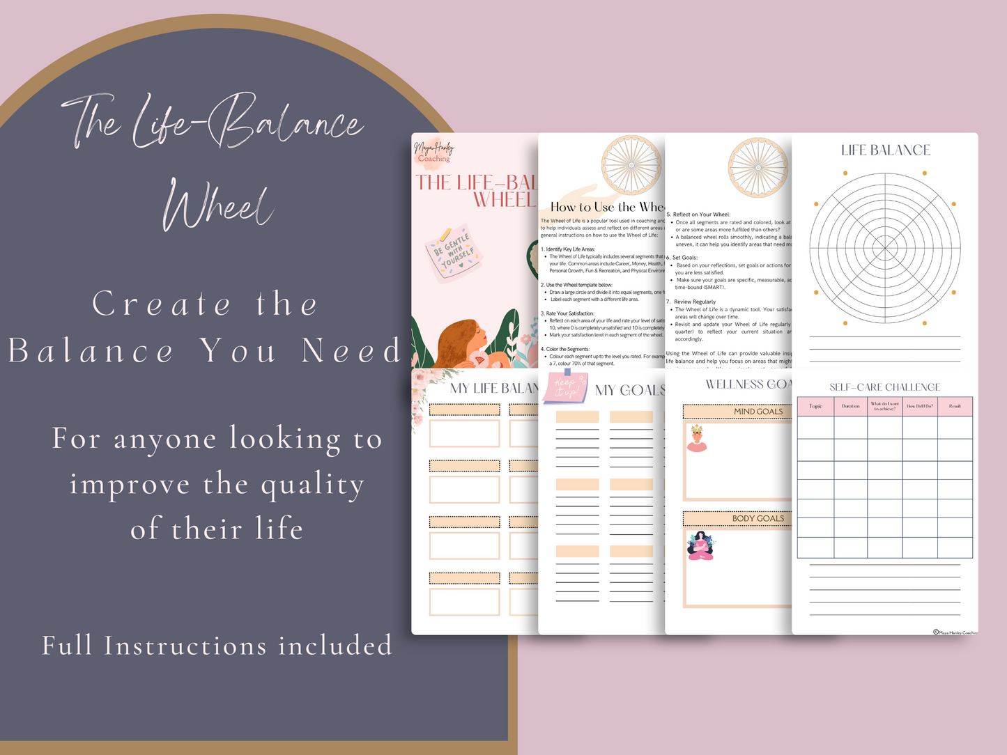 Life Balance Wheel - Planner & Tracker